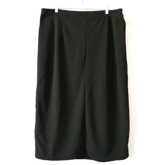 Shein Womens Black Side Slit Zipper Straight Pencil Skirt Plus Size 3XL - Picture 4 of 7